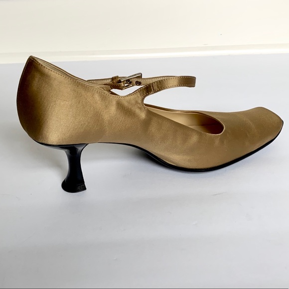 PRADA Gold Silk Heels - Picture 2 of 5